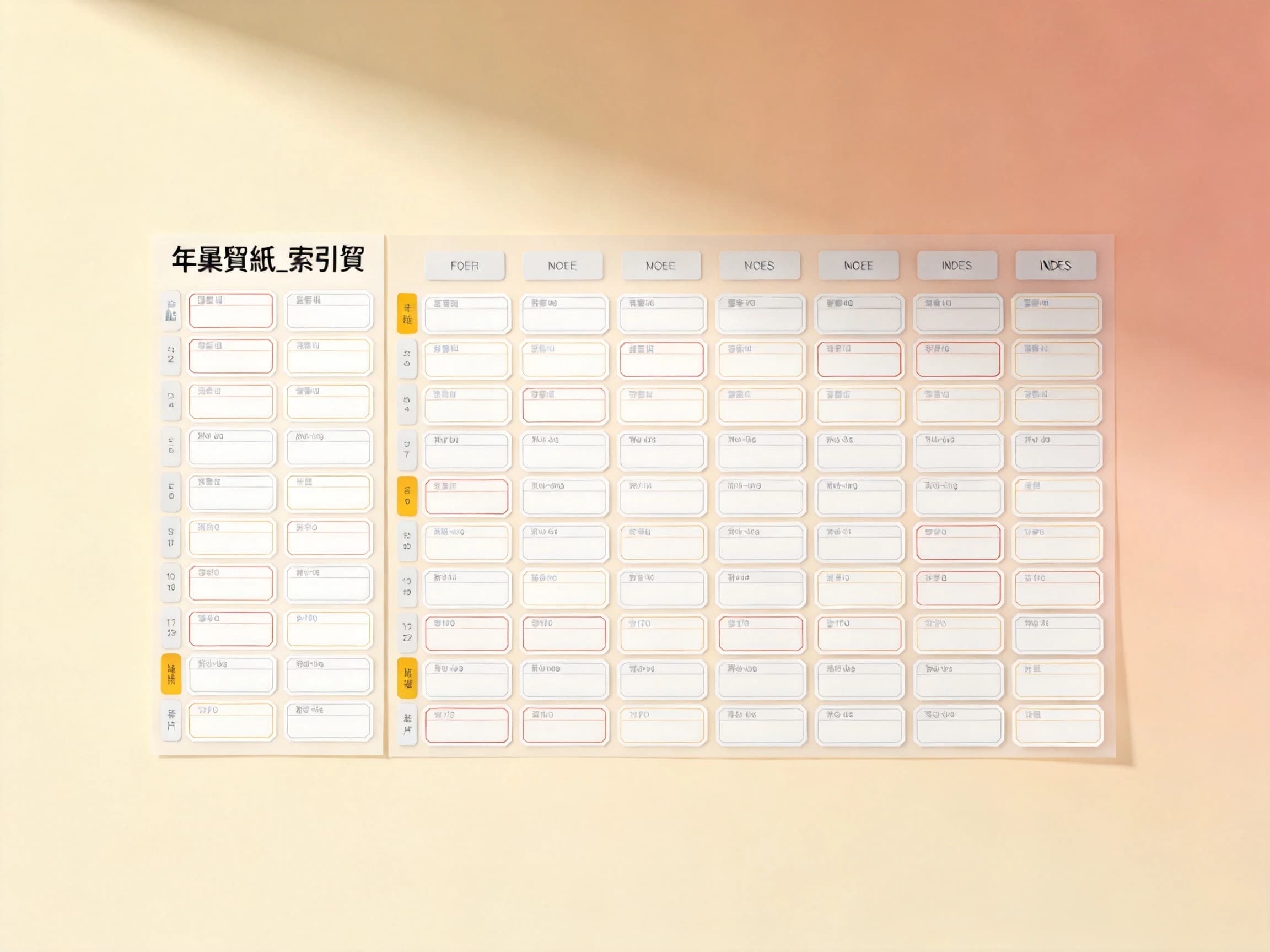 年曆貼紙_索引貼