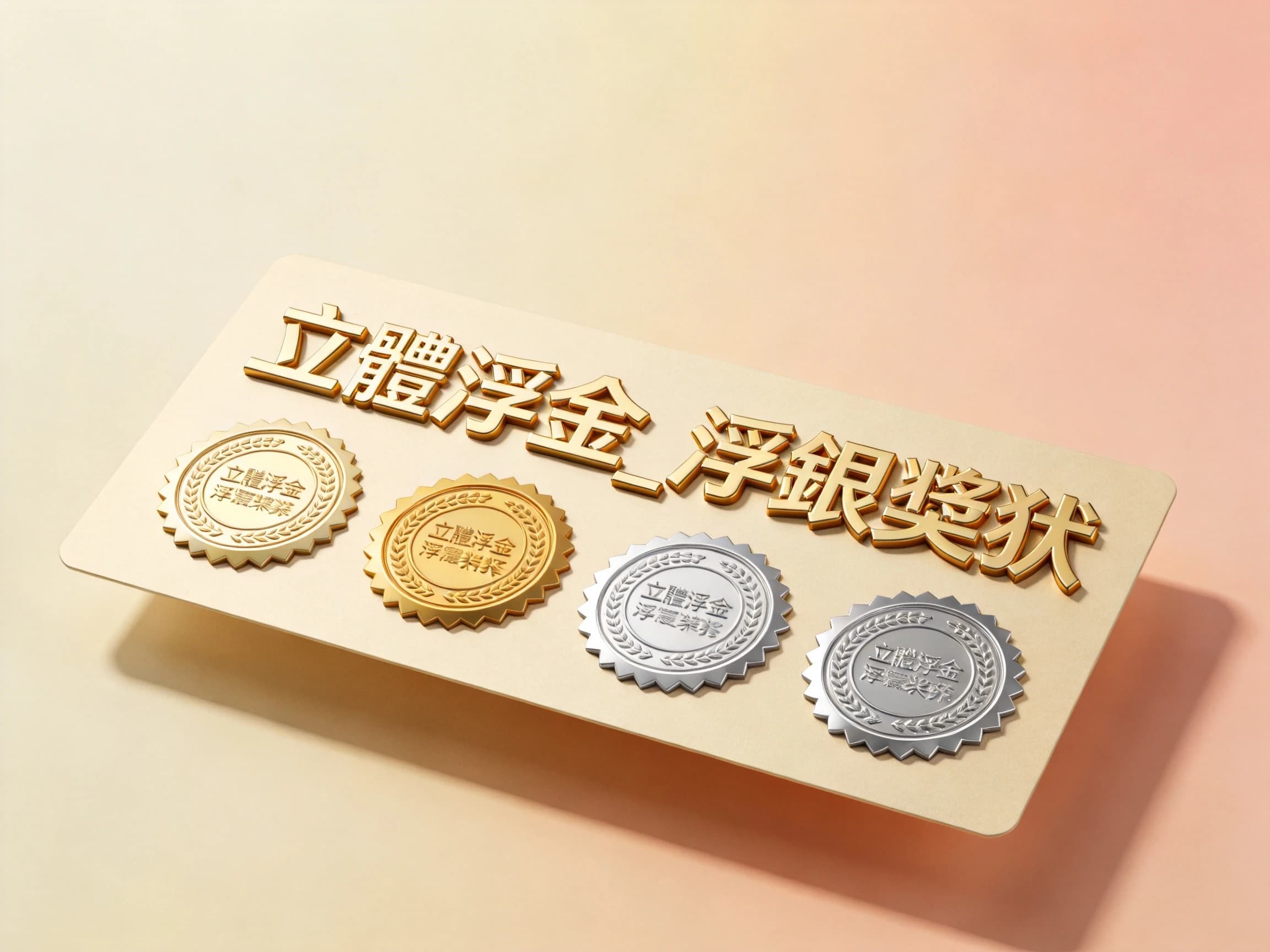 立體浮金_浮銀獎狀